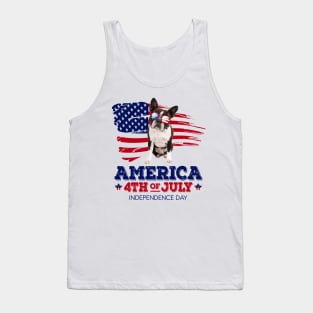 Boston Terrier Flag USA - America 4th Of July Independence Day Tank Top